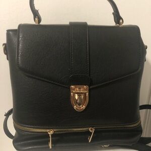 Elegant Black Leather Handbag